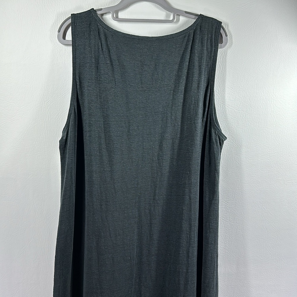 NWT Eileen Fisher Organic Linen Jersey Sleeveless Maxi Dress, XL - Picture 5 of 10